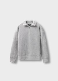 CHUNKY HALF ZIP - Pulover - grey melange