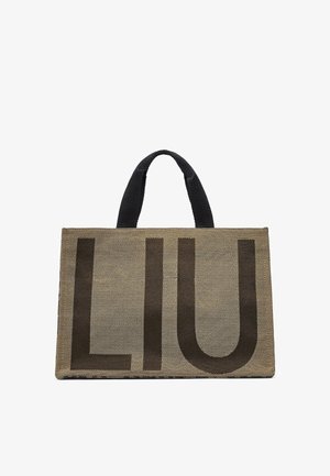 LIU JO, LIU JO LARGE TOTE BAG WITH MAXI-LOGO - Shopping bag - brown