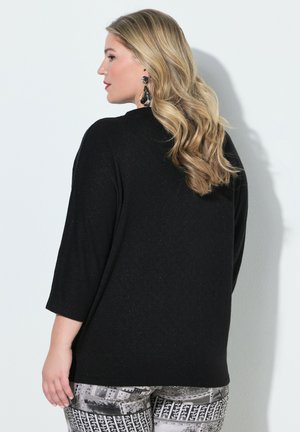 MIAMODA PULLOVER, RHOMBEN-STRUKTUR, GLITZEREFFEKT, STEHKRAGEN - Maglione - black
