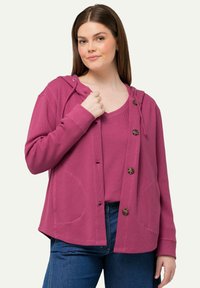 Ulla Popken WAFFLE TEXTURE  - Kardigan - fuchsia