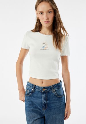 T-Shirt print - beige