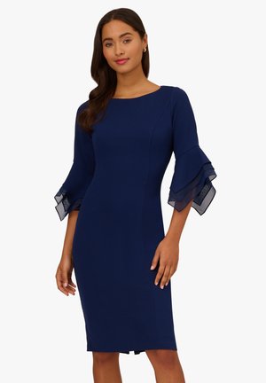 Etuikleid - navy sateen