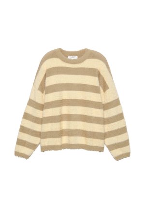 SOFT STRIPED - Pullover - sand