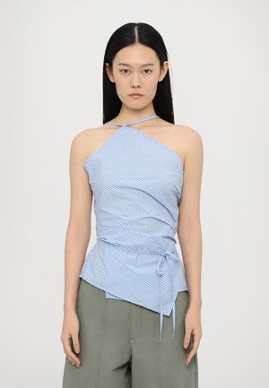 CLOSED WRAP  - Top - blau/white