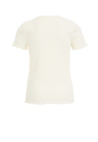 WE Fashion MET STRUCTUUR - Majica kratkih rukava s printom - white
