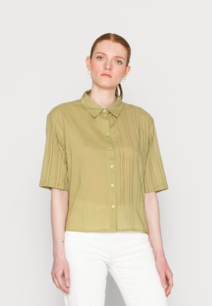 TOM TAILOR BLOUSE TONAL STRIPE MIX - Μπλούζα - moderate olive