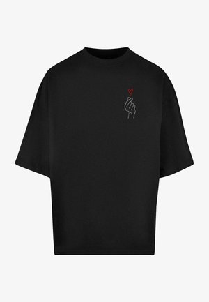 Merchcode, K HEART HUGE - Trükipildiga T-särk - black