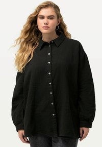 Ulla Popken COLLARED MUSLIN  - Overhemdblouse - black