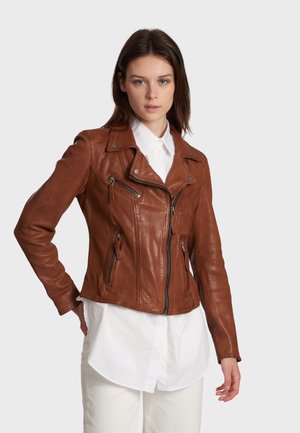 Mustang RYANA - Leather jacket - oxblood/brown