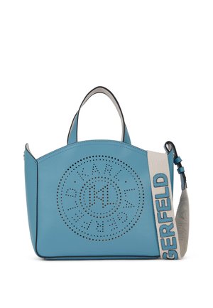 CIRCLE TOTE PERFORATED - Handbag - blue