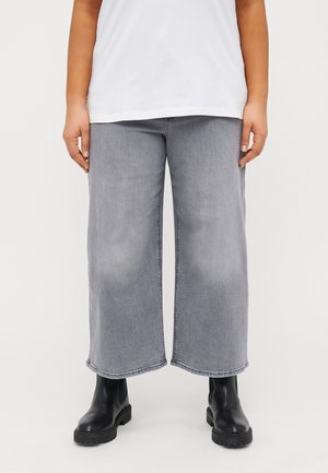 CARADISON WIDE CROP - Jean boyfriend - medium grey denim
