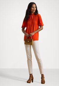 Lauren Ralph Lauren PLEATED GEORGETTE BLOUSE - Blusa - orange