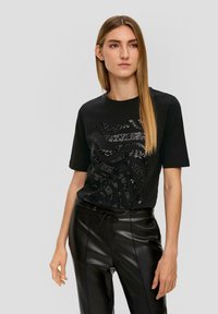 s.Oliver BLACK LABEL T-Shirt print - schwarz