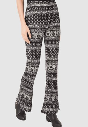 ESTAMPADO - Pantalones - black