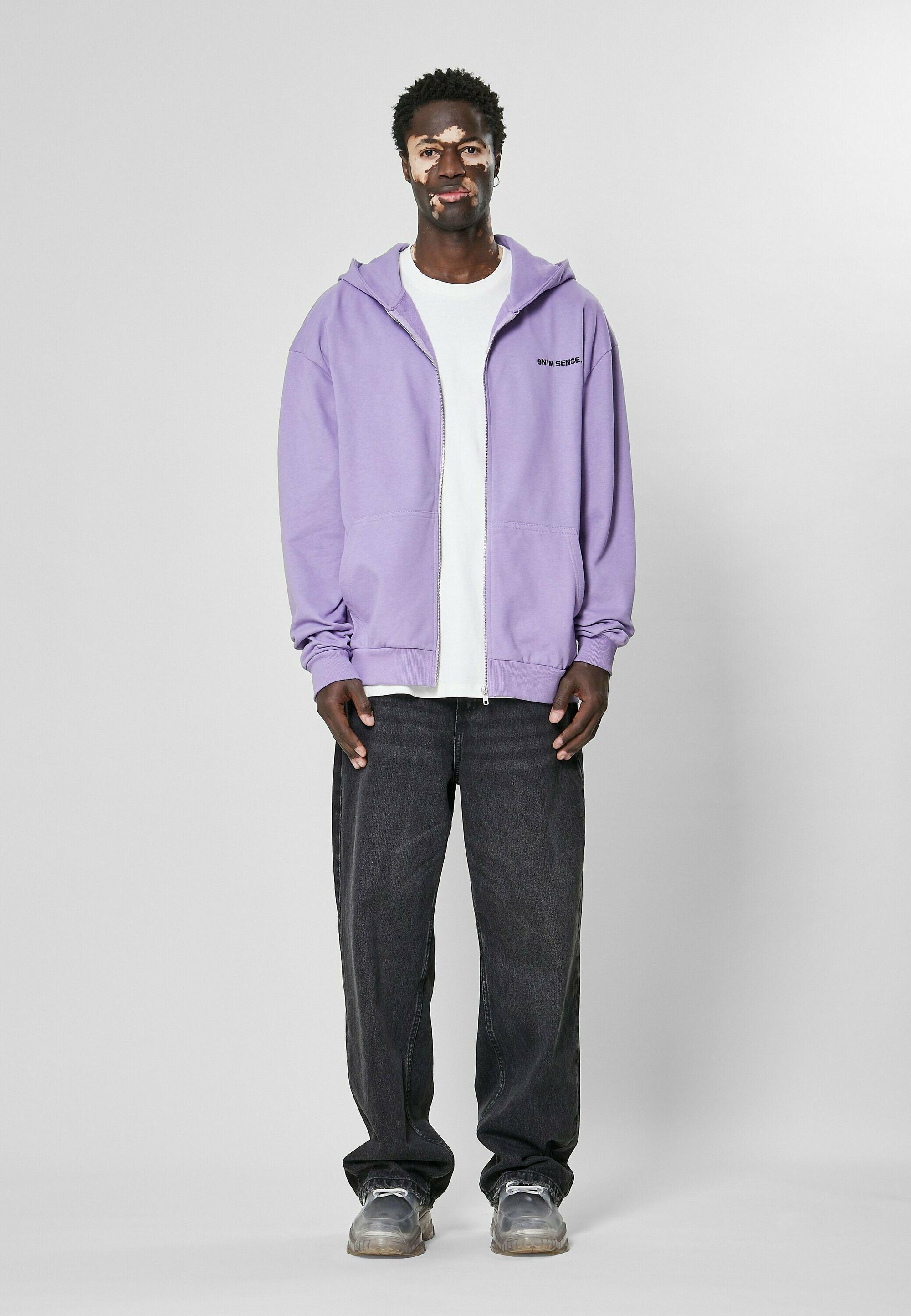 9N1M SENSE ESSENTIAL - Zip-up sweatshirt - lavender/purple - Zalando.de