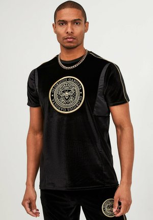 MARCIO VLR TEE - T-shirt con stampa - jet black gold