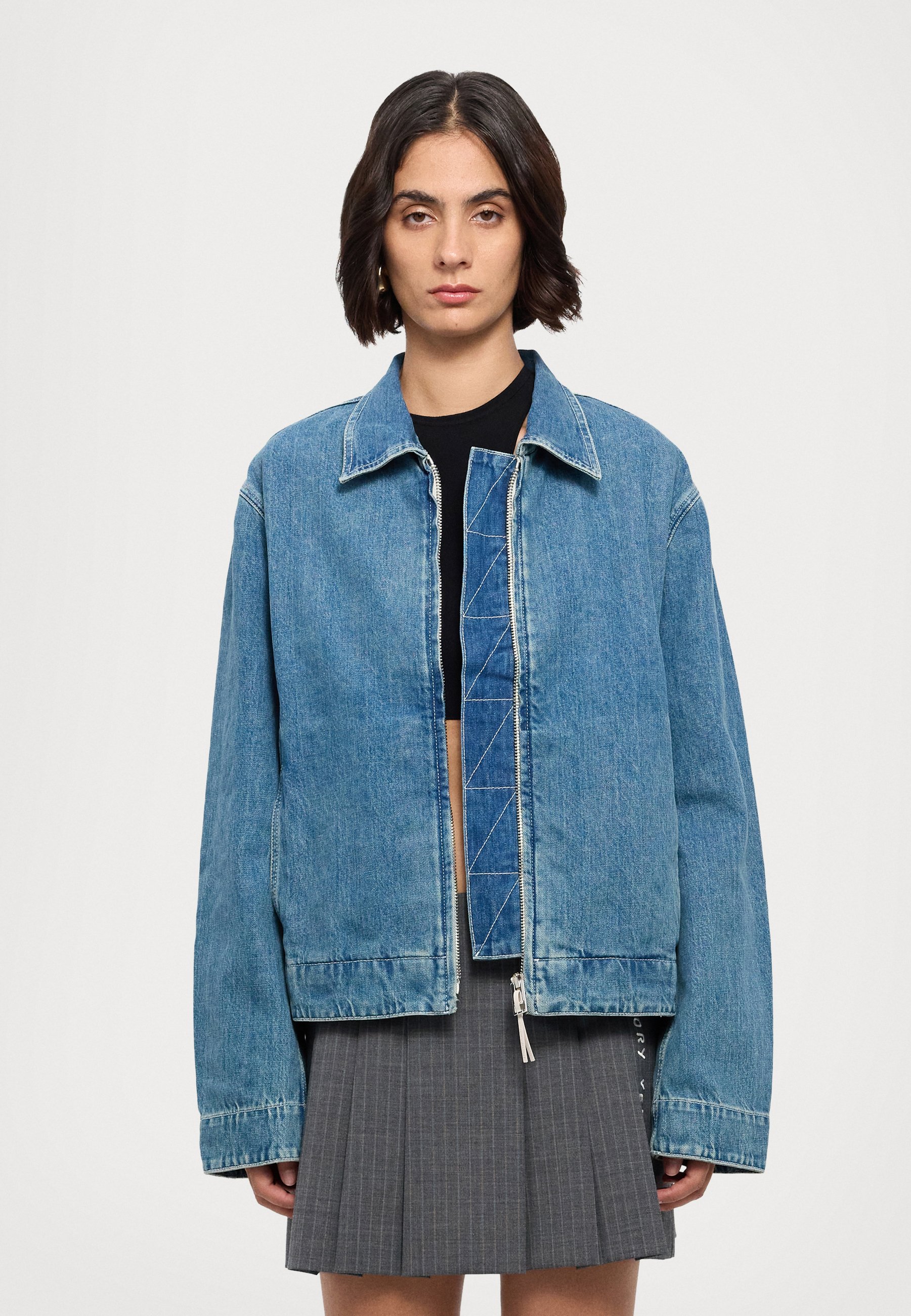 Sunnei Bomber Jacket - light washed denim/blue - Zalando.co.uk