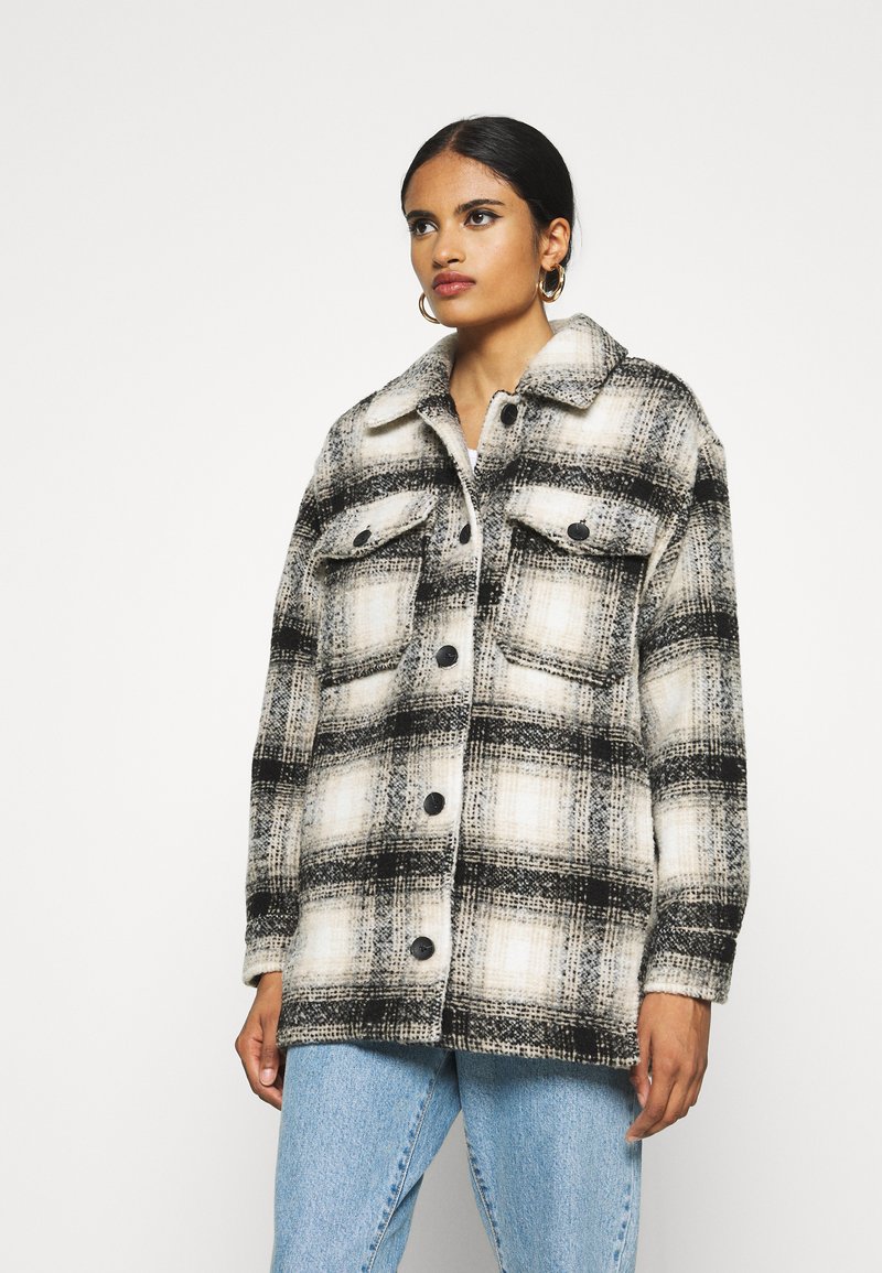 ONLY - ONLALLISON CHECK - Cappotto corto - pumice stone/black, Ingrandire