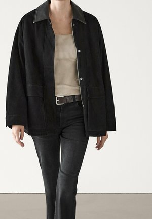 Leren jas - black