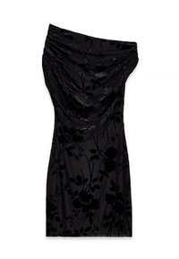 DRAPED SHOULDER BURN OUT  - Kokteilinė suknelė / vakarėlių suknelė - black