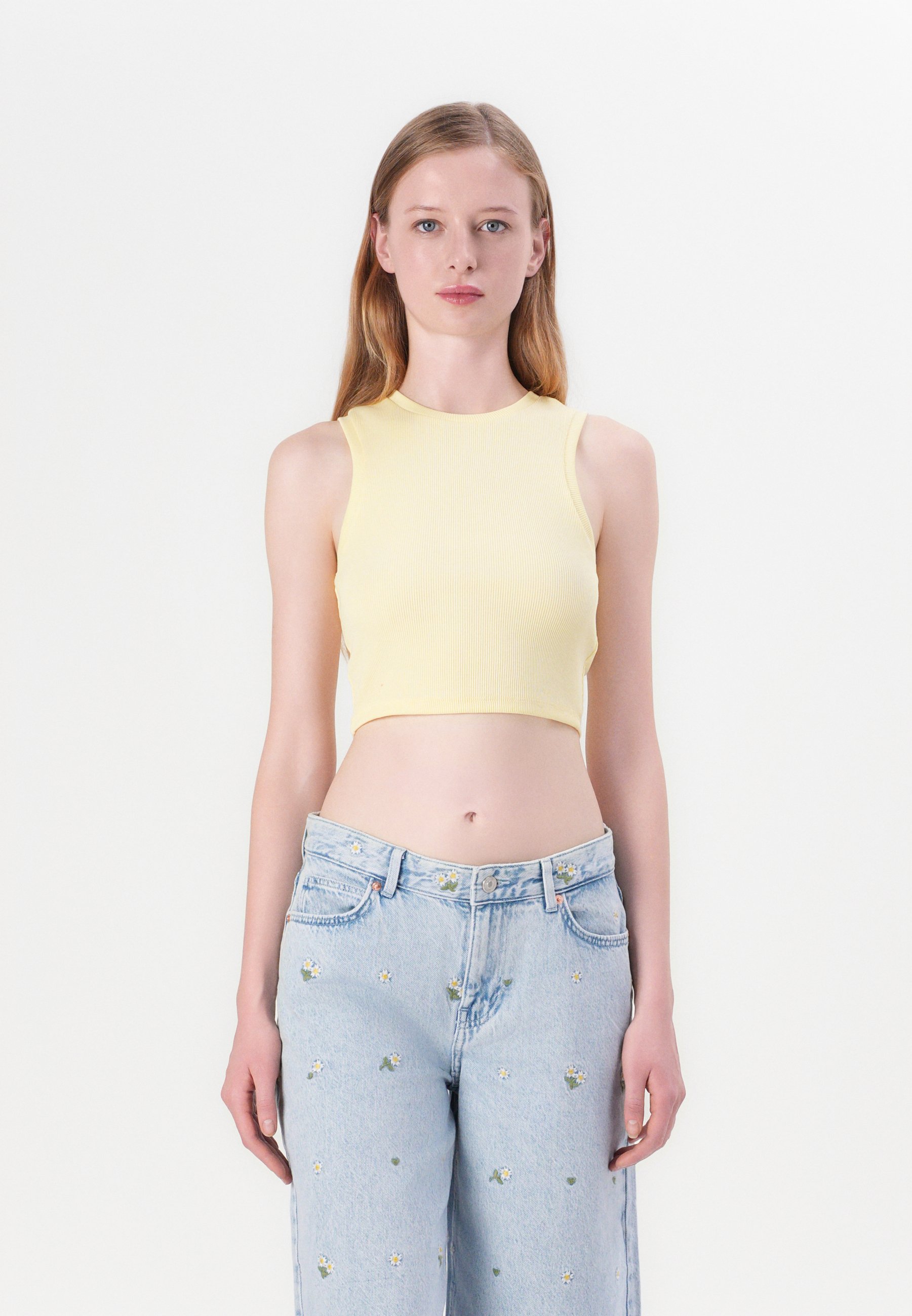 Only Onlvilma Débardeur Court Cropped Tank Top Femme - Coton Élasthanne Confortable