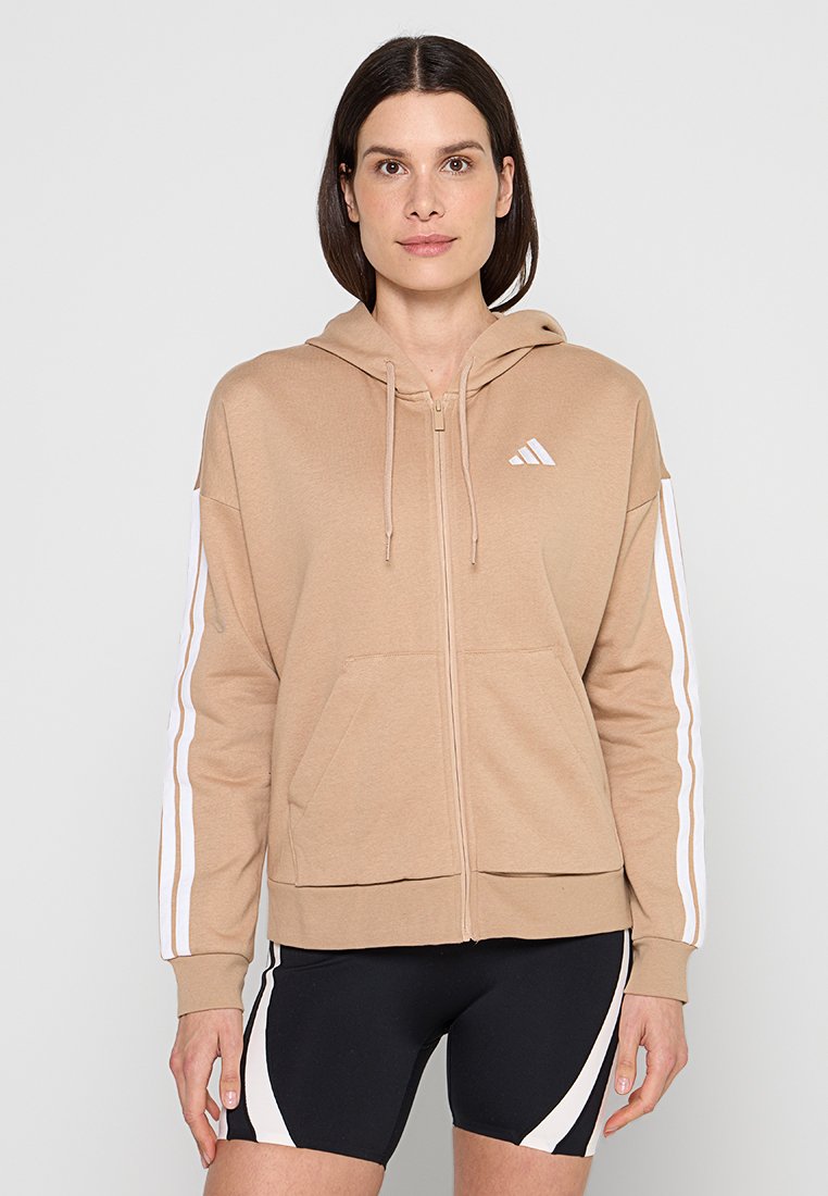 adidas Sportswear Sweater met rits zandkleur