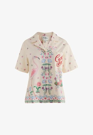 Cath Kidston, REGULAR FIT - FLAMINGO PRINT SHIRT - Blúzka so zapínaním na gombíky - ecru