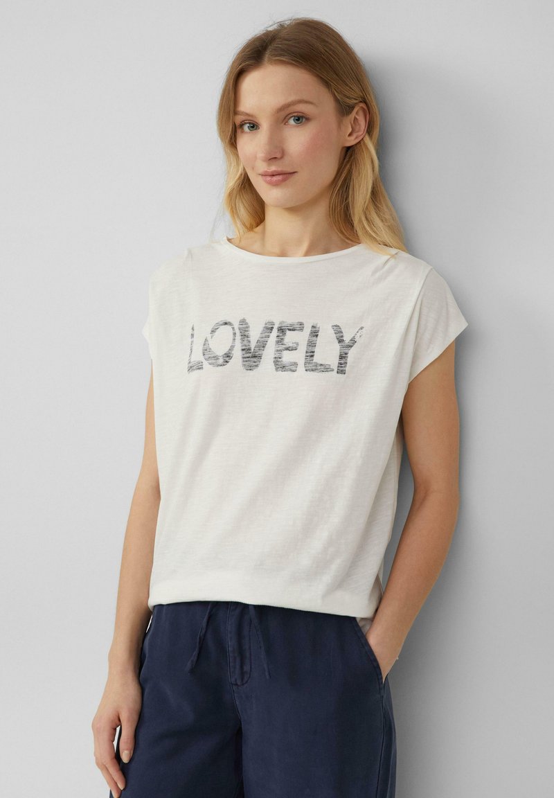 s.Oliver - Print T-shirt - ecru, Enlarge