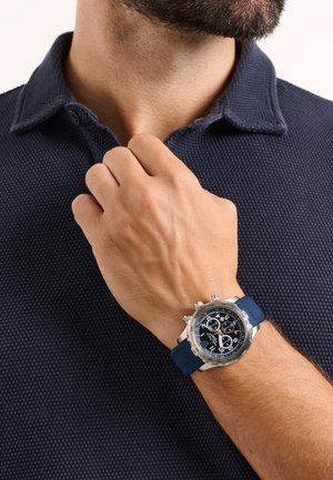 Nautica, Chronograph watch - silver tone and blue