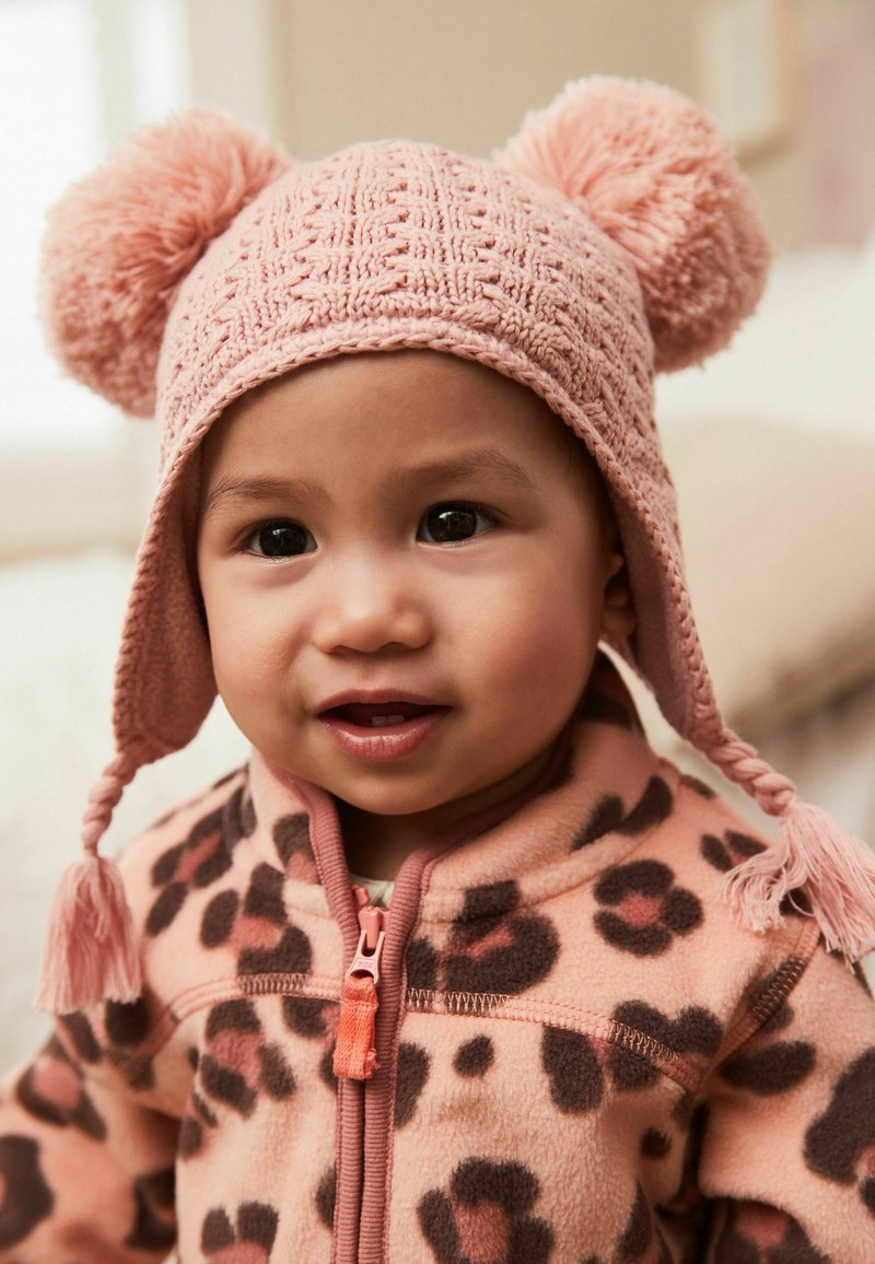 Next BABY DOUBLE POM TRAPPER HAT - Mössa - pink