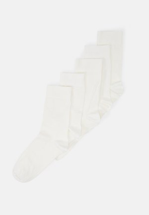 COMFORT CUFF ANKLE SOCKS 5PACK - Ponožky - white