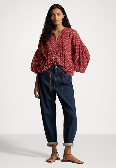 Polo Ralph Lauren COTTON GAUZE TIE NECK BLOUSE - Blouse - woodblock