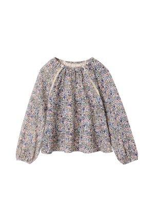 Vertbaudet, VERTBAUDET LANGARMBLUSE MÄDCHEN, CRINKLE-JERSEY - Long sleeved top - wollweiß