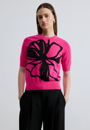 GRAFFITI FLORAL  - Μπλουζάκι με στάμπα - hot pink/black