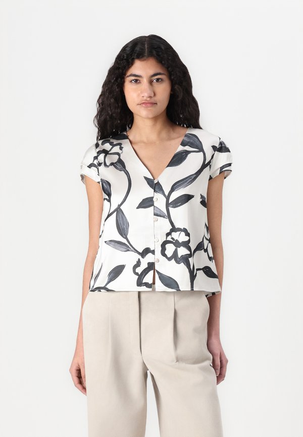 RUBIE V NECK SHORT SHIRT - Blouse