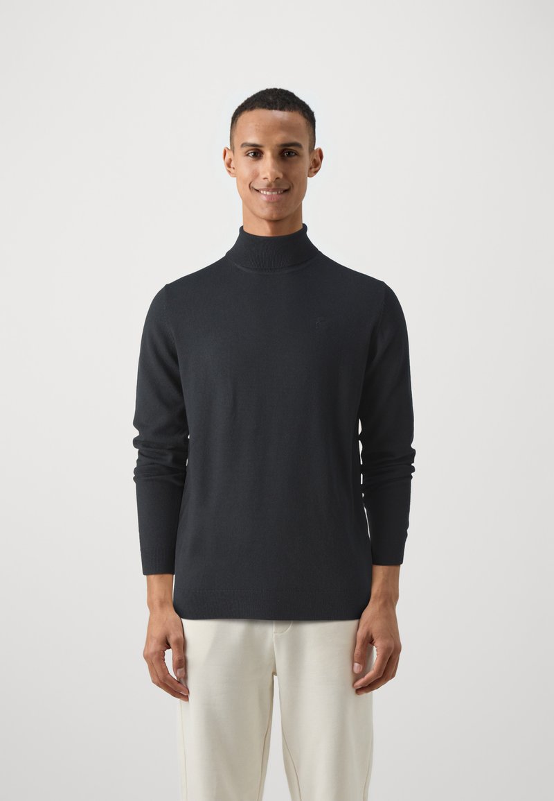 KARL LAGERFELD ROLL NECK - Strickpullover - black