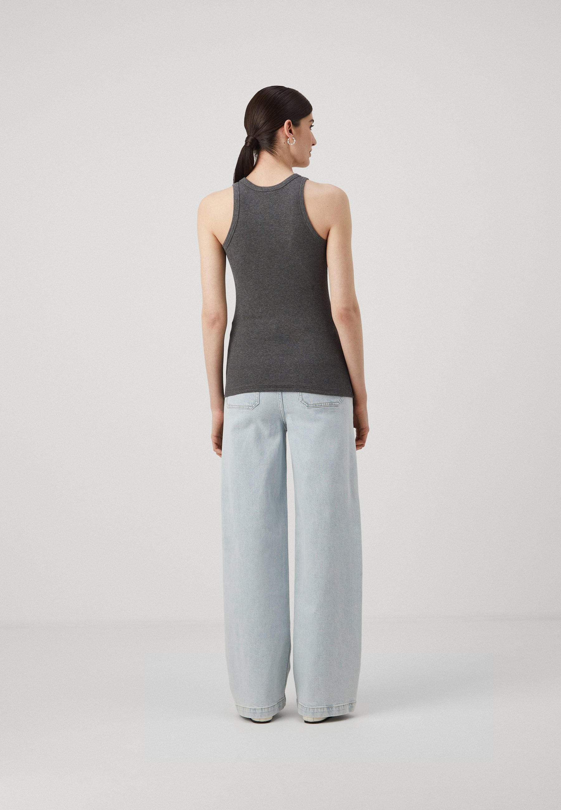 売れ筋商品|||サムス サムス Tシャツ レディース トップス ALEXO TANK - Top - dark grey melange Cavells | Samsoe Samsoe Alexo Tank Top in Dark Grey Melange