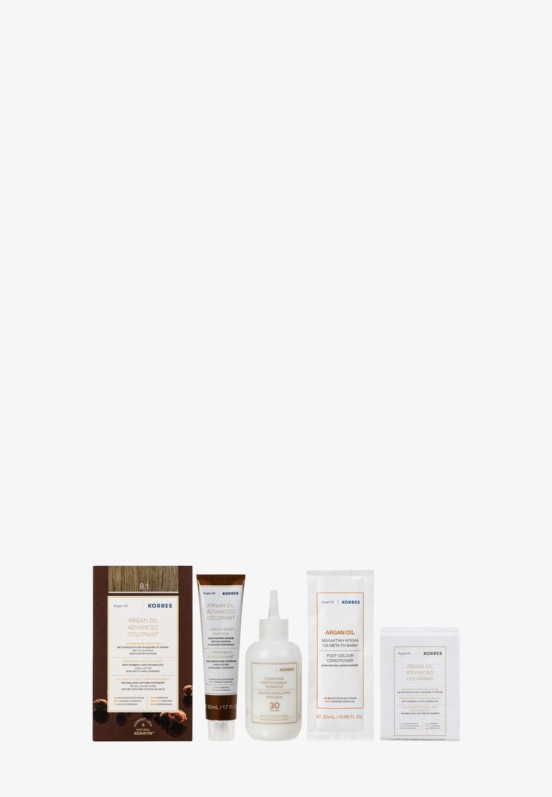 KORRES - ARGAN OIL ADVANCED HAIR COLOURING - Hårfärg - ash light blonde / hellblond asch 8.1, Förstora