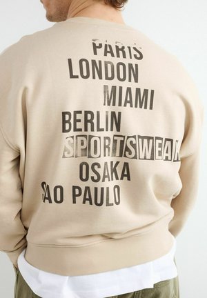 Balmohk, Print Crew Neck - Collegepaita - beige