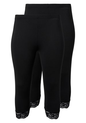 Zizzi 2ER-PACK MIT  - Leggings - black   black