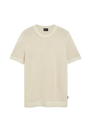 s.Oliver BLACK LABEL, STRICKPULLOVER - T-shirt print - beige