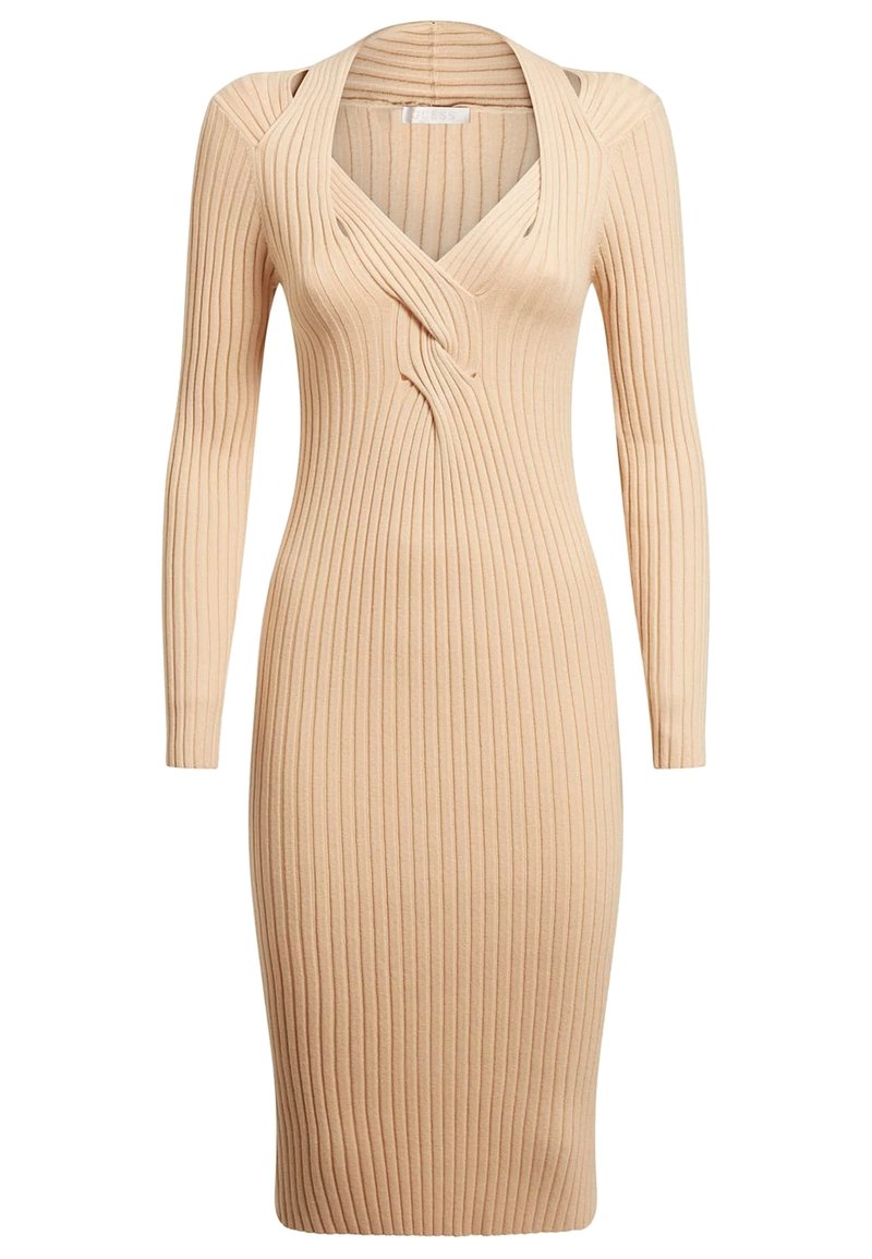 Guess Gebreide jurk beige
