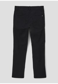 s.Oliver MIT DOBBY STRUKTUR - Stoffhose - schwarz
