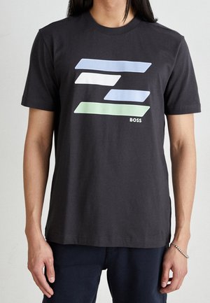 T-shirt med print - dark brown