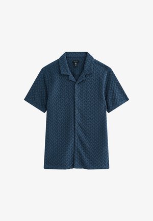 New Look, NAVY REGULAR FIT BOXY SHORT SLEEVE CHEVRON SHIRT - Hemd - navy