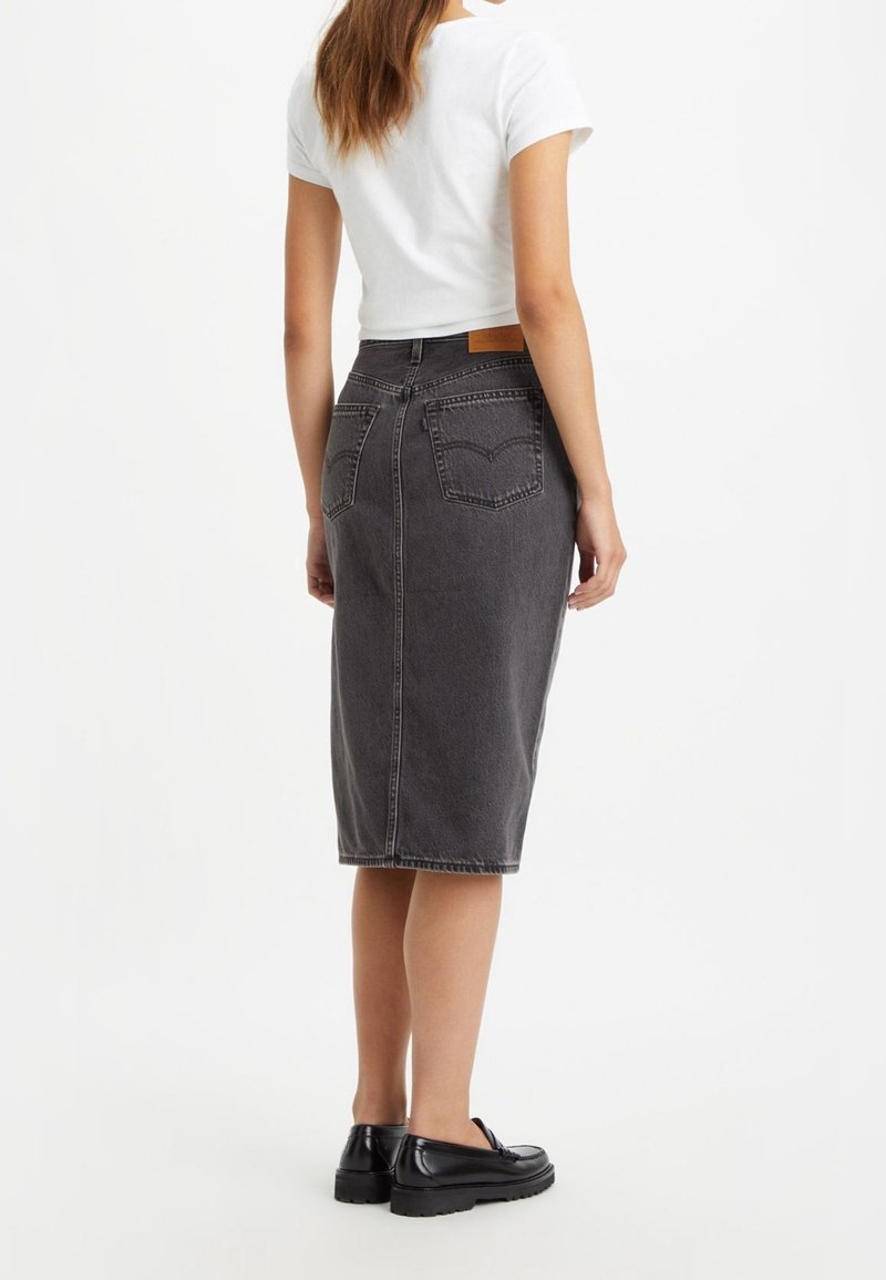 Jupe En Jean Noir Taille 38 - Neuf Sans étiquettes - Coupe Droite Et Intemporelle