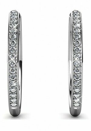 Boucles d'oreilles - couleur argentée cristal