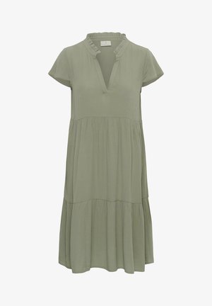 Kaffe, KAMARIANAH SHORT SLEEVE AMBER - Jurk - vetiver