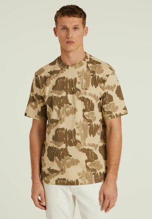 PRINT CAMO - Apdrukāts T-krekls - beige