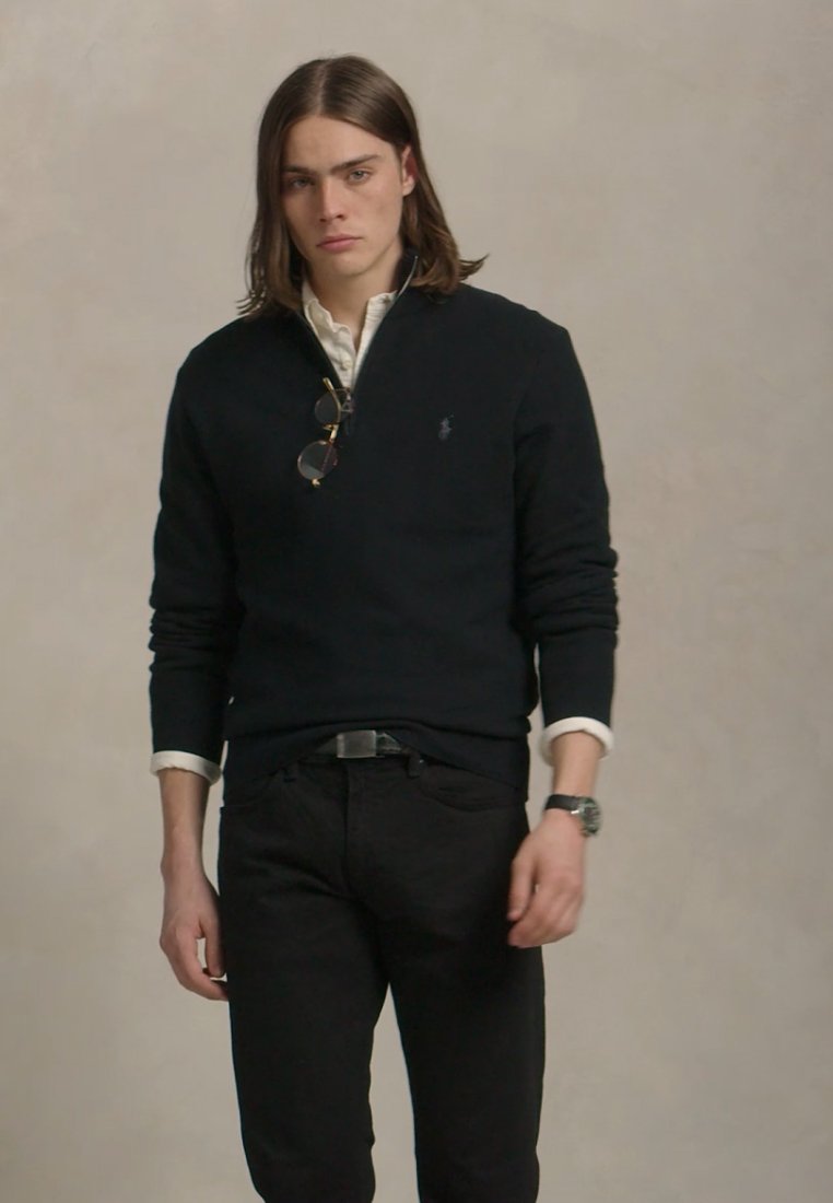 Polo Ralph Lauren MESH KNIT COTTON QUARTER ZIP SWEATER - Džemperis